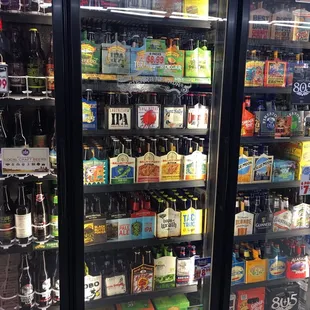 a refrigerator full of beer