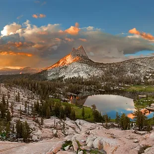 Cathedral Lake in the High country of Yosemite