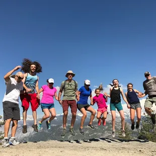 Jumping for excitement in Yosemite.