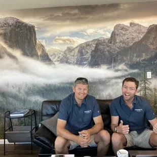 Jason Johanson &amp; Rex Pemberton, in the Yosemite Flights office.