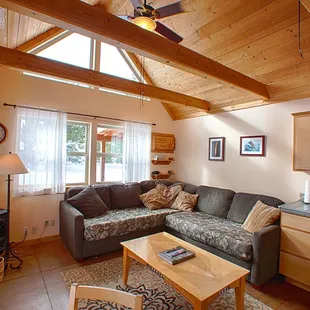 Living room area of the Sage Cabin