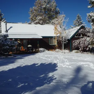 Another picture of the Sage Cabin after a snow storm