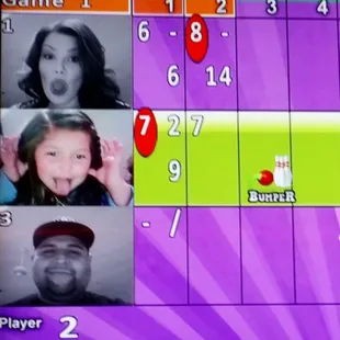 LOVE the cute computer system @ Yosemite Lanes!!