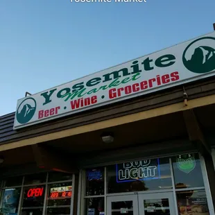 the front of the store