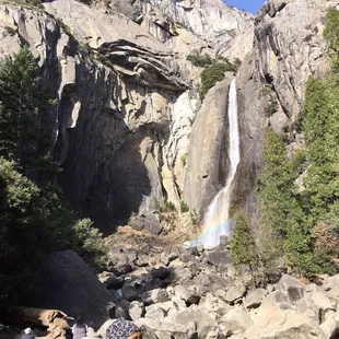 Low Valley water fall. My family climbed the rocks to get closer.  I'm too clumsy to climb anything.