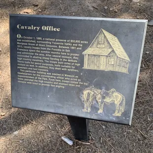 Cavalry office sign