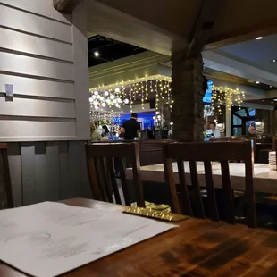 the dining area of the restaurant