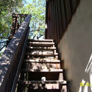 the stairs to the bedroom are a bit steep and narrow, just so you know..