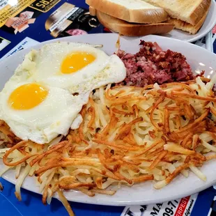 Corned beef and eggs