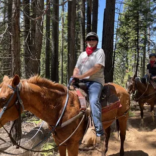 My husband enjoying his ride!!