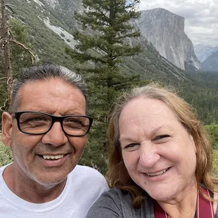 Us enjoying they views by the meadow