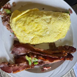 Half done omelette