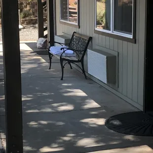 Linens and towels left on benches for a long time