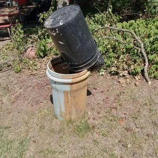 The "artesian" well. Literally a spigot of clean water fixed to an artesian style pump lol