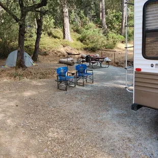 The tent campsite directly behind us.