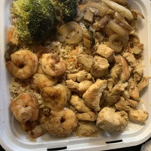 Chicken and shrimp hibachi