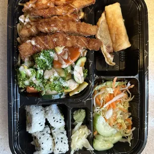 Bento Box with crispy chicken