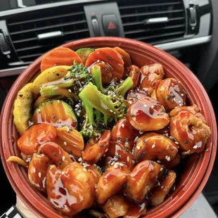 Hibachi Shrimp with teriyaki