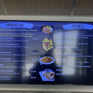 menu, tacos