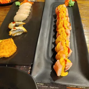 Unagi &amp; white tune Nagiri, Hana roll (VG) 6-17-23