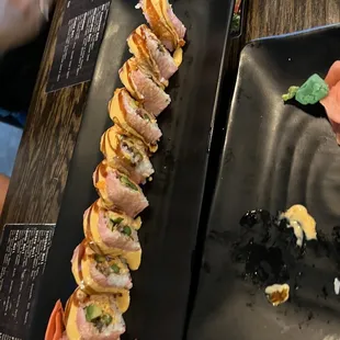 two plates of food on a table