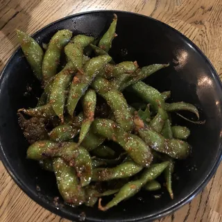 Spicy Garlic Edamame