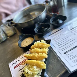 a plate of food on a table