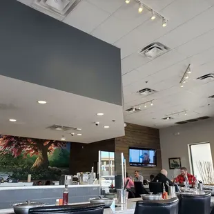 the interior of a restaurant