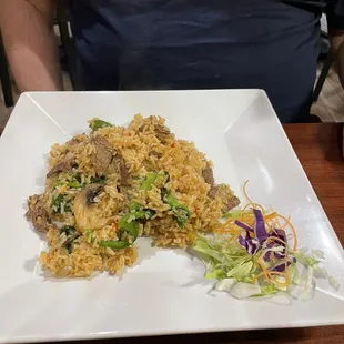 Beef Spicy Basil Fried Rice Dinner