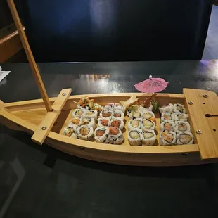 Spicy Yellowtail, Spicy Tuna, Mexican,and Buccaneer rolls