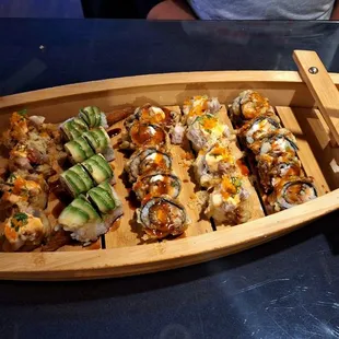 3 Rolls &amp; Salmon Sashimi