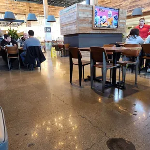 the inside of a restaurant