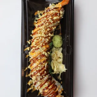 a plate of sushi