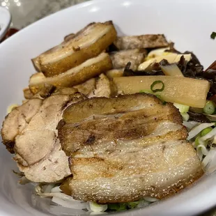 Pork belly with chashu underneath
