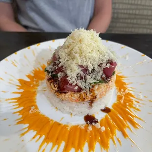 a plate of food on a table