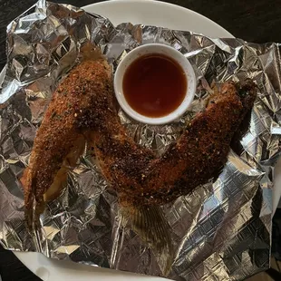 Hamachi Kama: fried yellowtail collar glazed