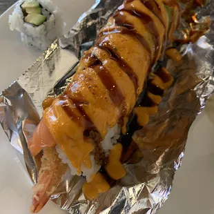 Flaming Rainbow Roll