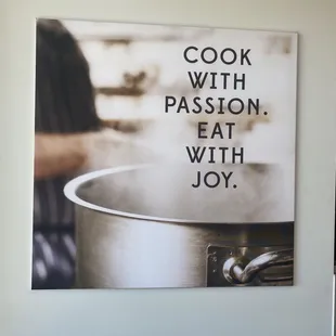 cook with passion eat with joy