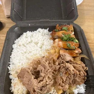 Chicken and Beef Combo Bowl