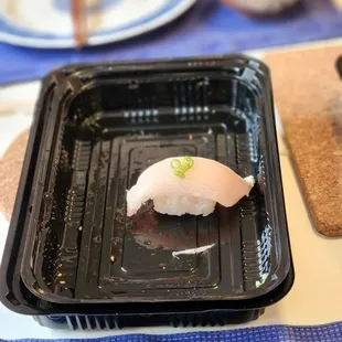 Hamachi Nigiri and Bone.