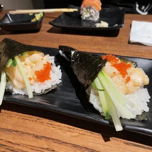 Spicy Scallop Hand Rolls