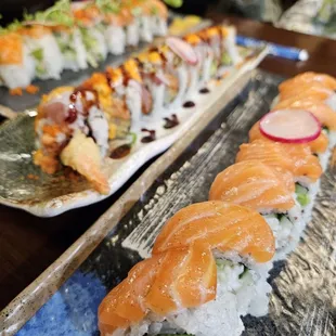 food, sashimi, sushi and sashimi, sushi