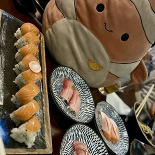 sushi, sushi and sashimi, food, sashimi