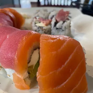 Rainbow Roll with cream cheese