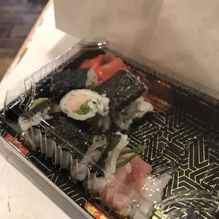 I opened my to-go order and my roll was packaged like this-very disappointing