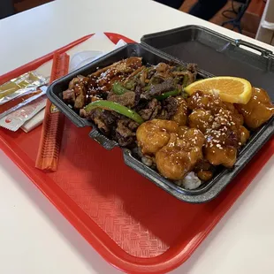 The three meat   #4. Teriyaki Chicken Breast Combo