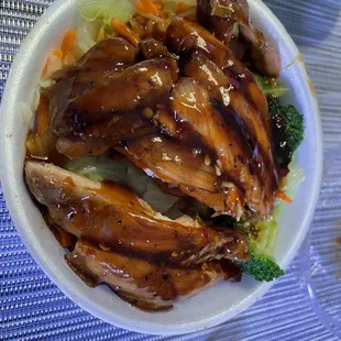 Lunch chicken Teriyaki Chicken and Vegetables Bowl