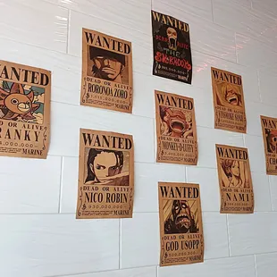 Neat anime-themed decor.