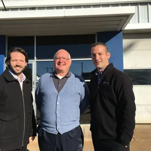 Taking a moment out of the day for a father and sons photo.  From left to right: Russell Yost, Russ Yost, Bryan Yost