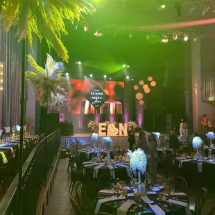 a stage set up for an event